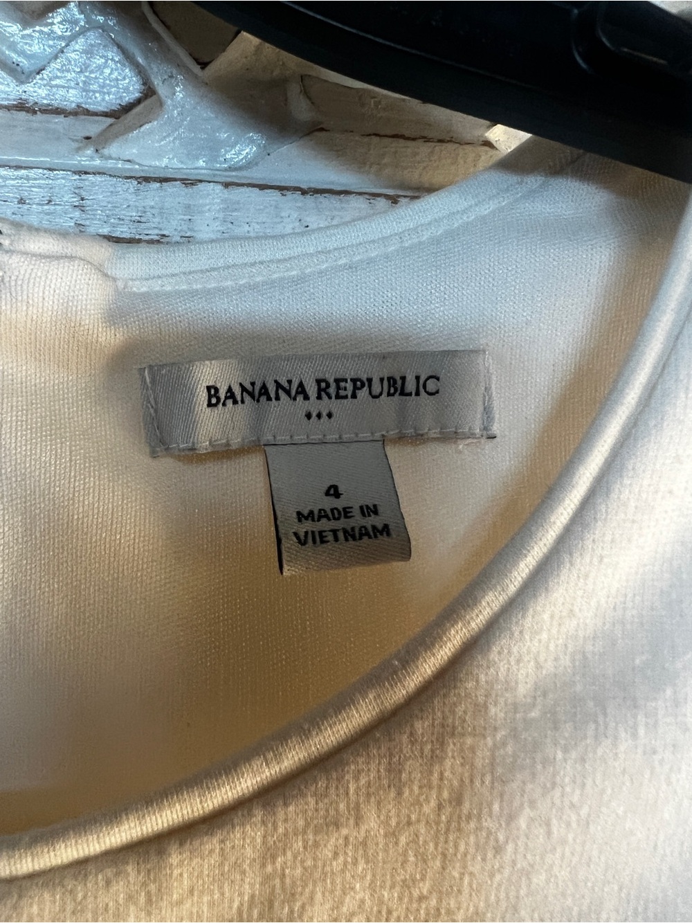 Banana Republic White, Burgundy & Black Colorblock Sleeveless Dress - Picture 2 of 2